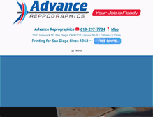 Tablet Screenshot of advance-repro.com